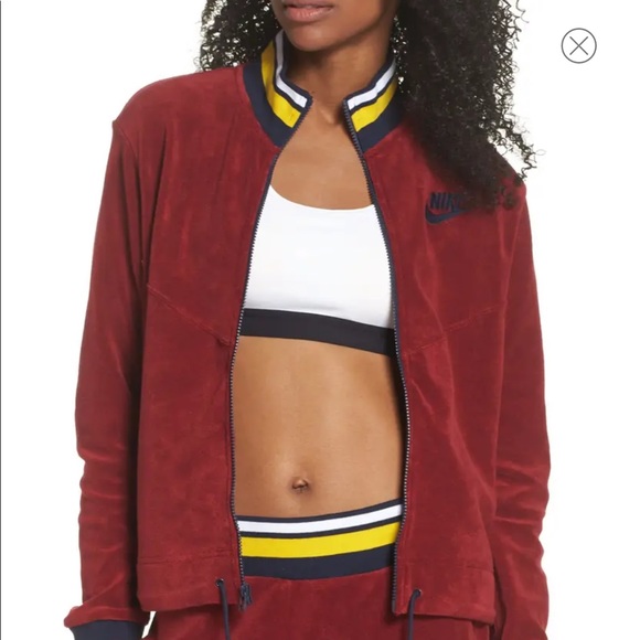 nike sportswear women's heritage velour jacket